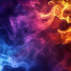 Fototapeta premium Colorful Abstract Smoke Art in Vivid Neon Hues