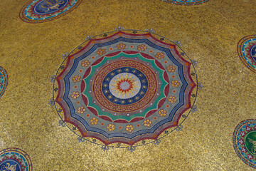 Close up detail of the Neo Byzantine German Fountain, Alman Cesmesi, in the Hippodrome, Istanbul, Turkey