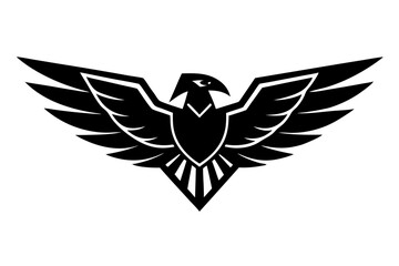 Eagle Flight Team Mascot Logo art vector on white background 