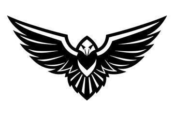 Eagle Flight Team Mascot Logo art vector on white background 