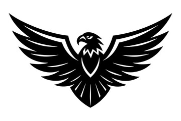 Eagle Flight Team Mascot Logo art vector on white background 