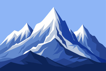himalayan mountains vector   with white background 