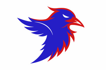 Raven Shadow Mystique Mascot Logo art vector on white background 