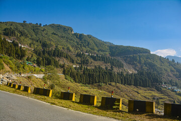 landscape with sky and himalaya in pelling sikkim