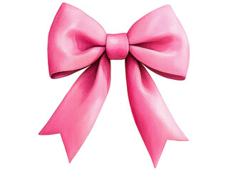 Fototapeta premium Beautiful Pink Bow Illustration Perfect for Gift Wrapping and Creative Designs