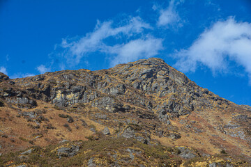 landscape with sky in place of old baba mandir gangtok