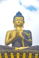 golden buddha statue in namchi pelling