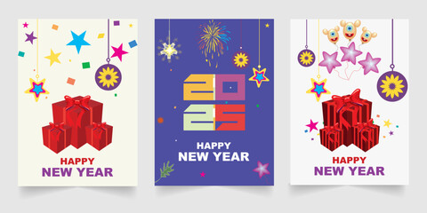 Welcome 2025 with Gifts, Stars, and Celebrations