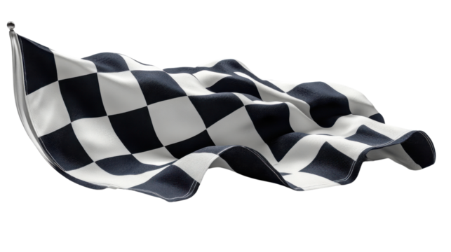 checkered flag isolated on white background - Powered by Adobe