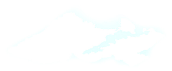 White clouds isolated on transparent background