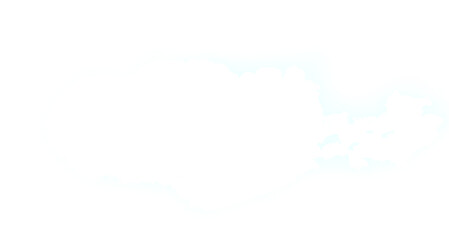 White clouds isolated on transparent background