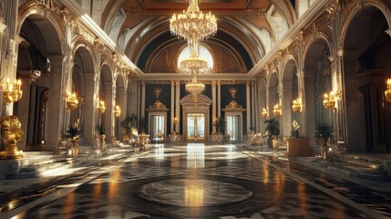 Fototapeta premium grand palace hall interior design