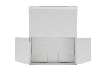 White cardboard box isolated on a White background