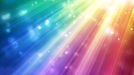 Abstract rainbow light patterns creating a dynamic composition