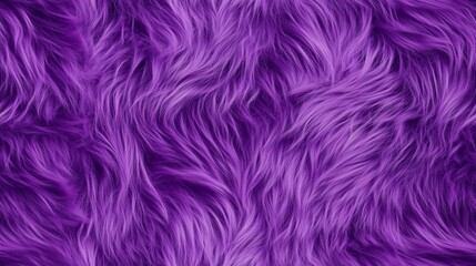 Fototapeta premium Seamless pattern of bright purple colored fake fur background, fluffy texture 