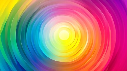 Bold circular color gradient with soft glowing accents around the edges