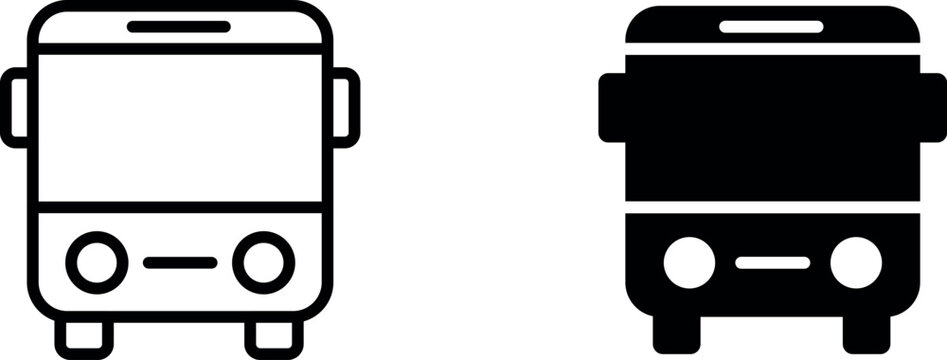 "Clear Bus Icon Design for Public Transport and Travel"