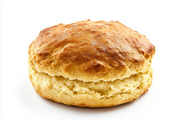 Selective focus fluffy scone isolated on white background, Close up shot grilled scone bread on white.