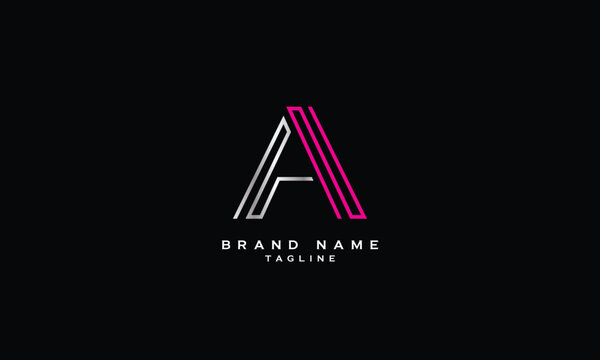 AN, NA, Abstract initial monogram letter alphabet logo design