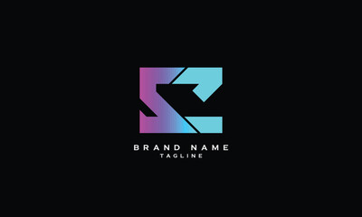 CS, SC, Abstract initial monogram letter alphabet logo design
