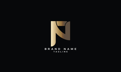 Fototapeta premium NP, PN, Abstract initial monogram letter alphabet logo design