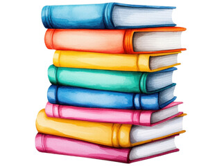 A Vibrant Stacked Collection of Colorful Books Capturing the Joy of Reading and Knowledge