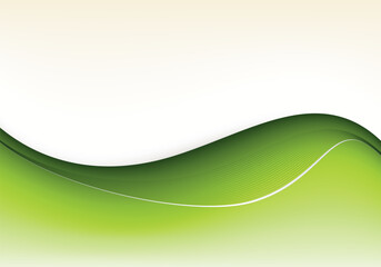 Fototapeta premium vibrant green wave abstract background with subtle curves and gradient shading