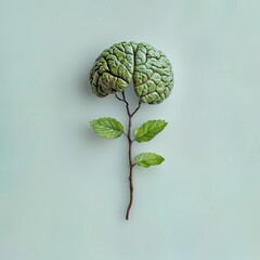 brain as a plant, psychology concept 