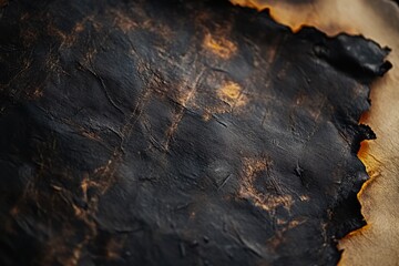 Parchment texture with burnt edges, showcasing an aged look and unique patterns, reminiscent of old manuscripts and historical documents