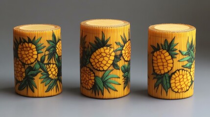 Sustainable Packaging Materials Sugarcane packaging - Packaging material made from sugarcane fibers that are biodegradable Isolated solo on plain background