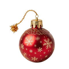 red christmas ball isolated Transparent background