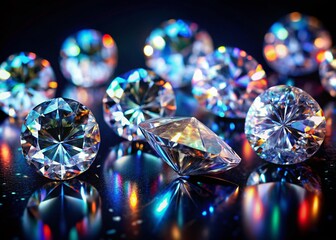 Sparkling Diamonds: Luxury Gemstone Close-Up Product Photography
