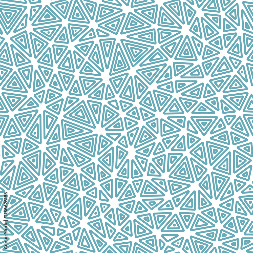 Poster geometric template background. multiple repeated inner triangles. compact triangles size. solid colo