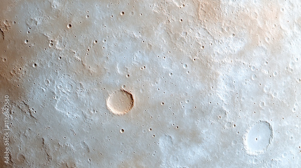 Poster exploring the rocky surface of mercury with its intriguing crater landscape