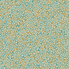 Triangles background. Rounded solid shapes in frames. Tiny triangles size. Multicolored style. Repeatable pattern. Beautiful vector tiles. Seamless vector illustration.