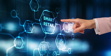 Smart retail management system. Omni channel concept