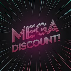 Mega Discount Announcement Graphic Design