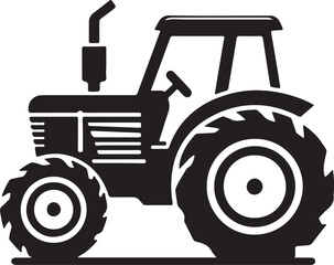 Tractor silhouette vector illustration, tractor vector