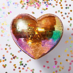 disco ball with hearts