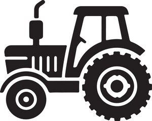 Tractor silhouette vector illustration, tractor vector