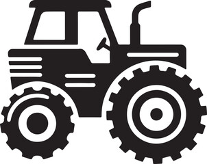 Tractor silhouette vector illustration, tractor vector
