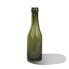 Wine Bottle Without Labels vector illustration. Isolated on white background.