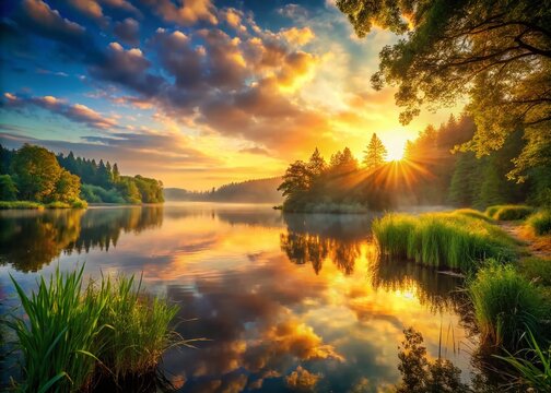 Sunrise Lake Photography: High-Resolution Images, Stunning Dawn Scenery, Peaceful Lake Views