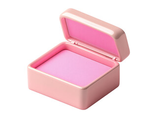 Pink Box with Lid on Transparent Background for Product Display