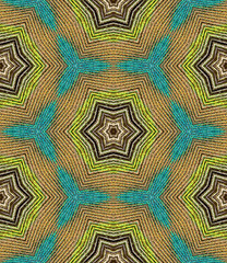 Ornamental floral pattern. Repeating pattern seamless for fabrics and decoration. Green and beige colors. 