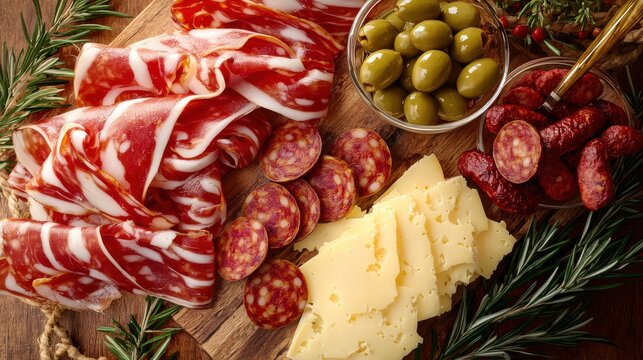 Delicious spanish tapas flat lay selection cozy kitchen food rustic environment top view culinary concept