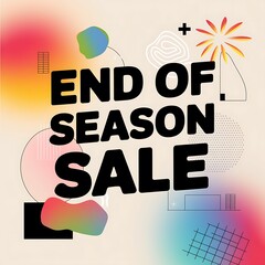 Fototapeta premium End Of Season Sale Announcement Graphic Design