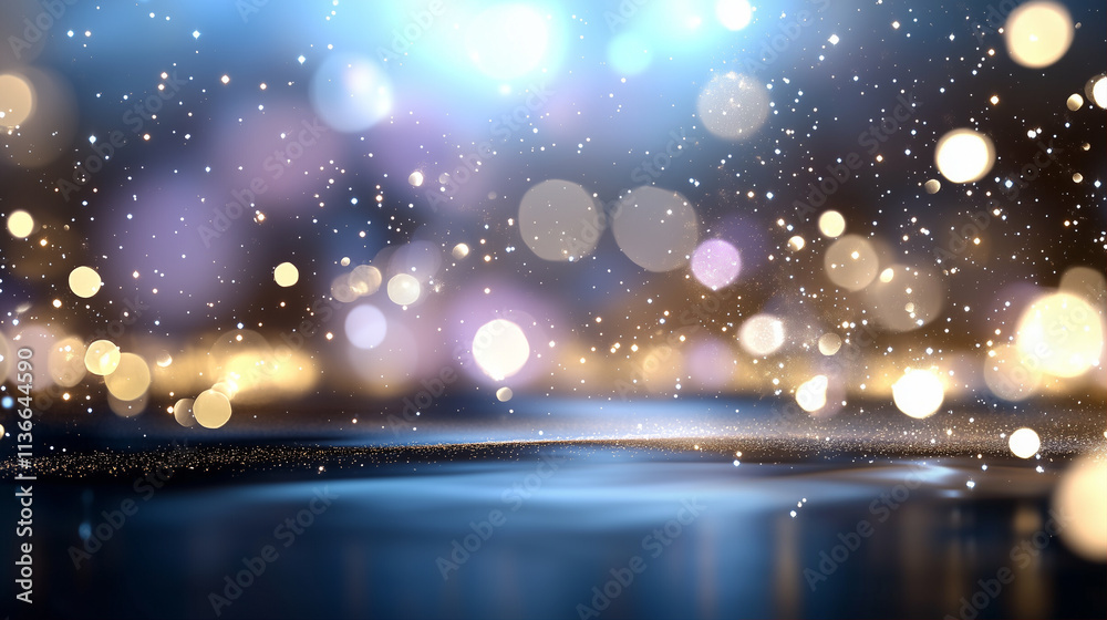 Poster bokeh lights background with shimmering bokeh effects in soft focus creating an ethereal atmosphere