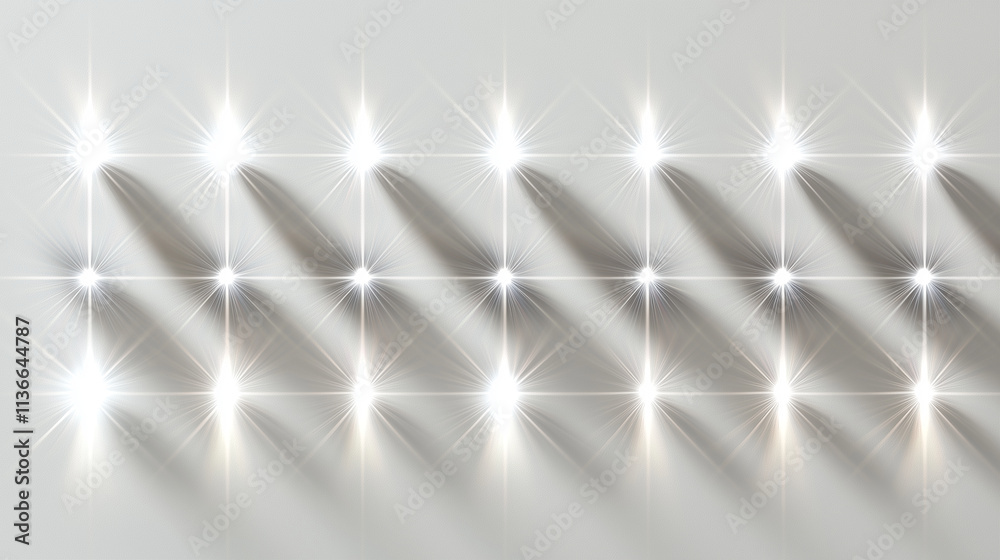 Poster lighting with sparkles creating a bright shimmering background effect
