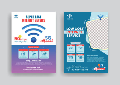 Layout Advertising Internet Speed